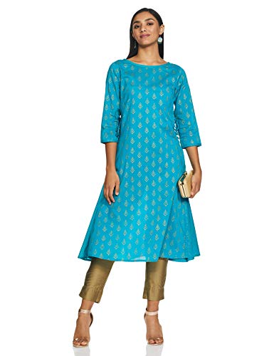 Image of Zemyra Women's Cotton Print Regular Kurta