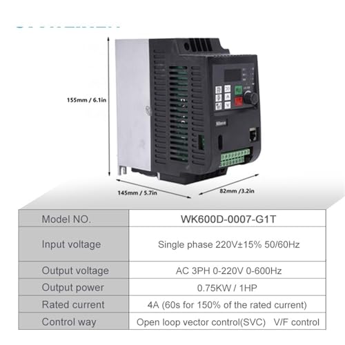 Inverseur de fréquence 220V 4KW monophasé vers triphasé pour pompe à eau - 4