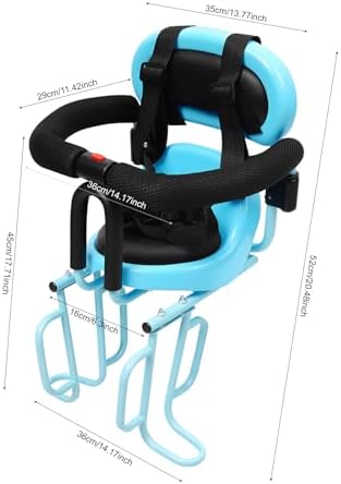 Rear Child Bike Seat, 14.17 * 20.48in Kids Bike Seat Toddler Child Saddle Seats Rear Child Bikes Seats Attachment with Seat Cushion for Folding Bikes Mountain Bikes Road Bikes