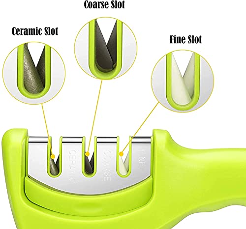 GXBCS Messerschärfer Profi Messerschleifer Schärfwerkzeuge Küchenmesserschärfer 3-stufiger Schärfer, verbesserter… – Bild 6