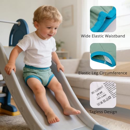 Image of BIG ELEPHANT Potty Training Underwear, 100% Cotton Absorbent Unisex Toddler Pee Pants for Boys Girls
