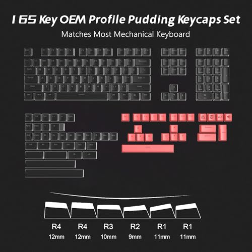 Image of Womier Pudding Keycaps for Mechanical Keyboard- PBT Shine Through Keycaps