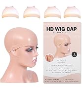 Bald Cap for Wigs Wig Caps for Women HD Wig Cap Wig Caps for Lace Front Wigs Stocking Caps for Wi...