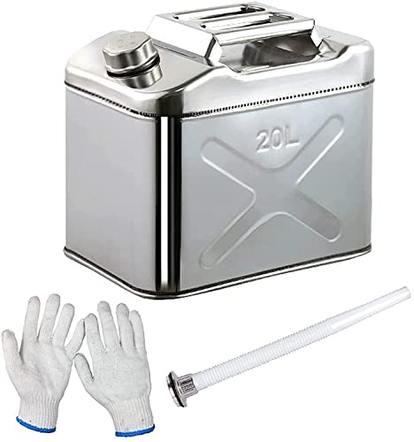 Bidon d'essence en métal portable et robuste, jerrycan de sécurité pour carburant diesel
