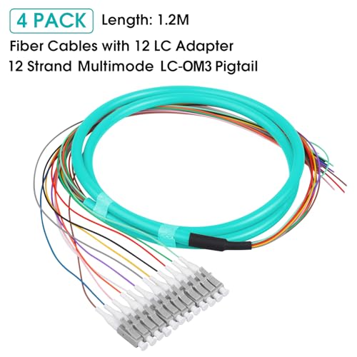 Fibre optique LC/OM3 multimode 12 brins à code couleur pour épissure rapide lot de 4 - 2