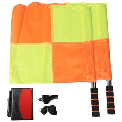 Kit árbitro de fútbol con banderas y pito