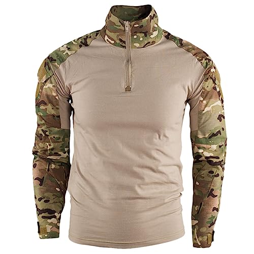 Men Camo1 Combat Uniform Military Shirt Airsoft Paintball Cotton Tactical Clothing CP XL