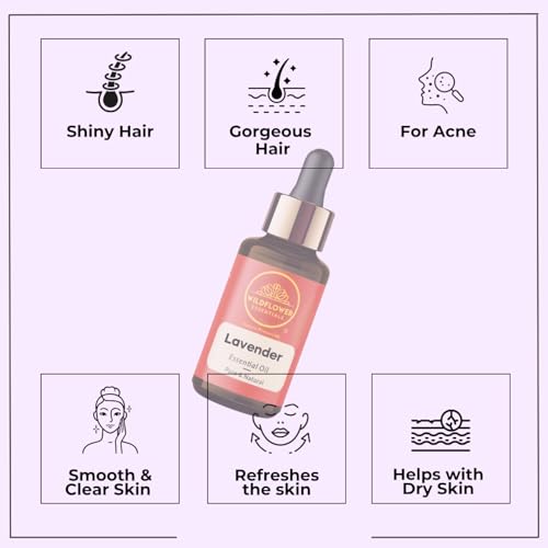 Image of 100% Pure & Natural Lavender Essential Oil for Skin Hair Body Sleep Diffuser Undiluted 15ml