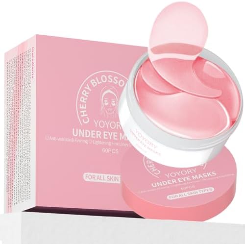 Under Eye Patches Masks - for Dark Circles, Puffiness, Eye bags,and Fine Lines Smoothing Skin Care Treatment with Collagen and Hyaluronic Acid for Women and Men, (60 Pcs) Pink