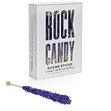 Candy Buffet Store - Rock Candy on a Stick, Swizzle Sticks - Pack of 12 (Grape)