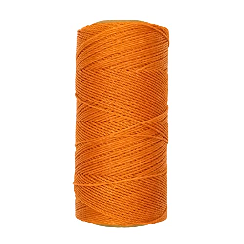 Linhasita Waxed Thread 100 g / 170 m Polyester 1 mm Thick Macrame, 30 Colours orange - Image 3