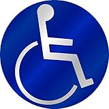 sigle attention gratuit igraphie. Autocollant sigle handicapé réfléchissant bleu