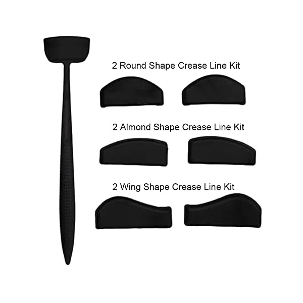 Pure Compression 6 in 1 Silicone Eyeshadow Crease Line Kit - Easy Eyeshadow Eyeliner Stencil Cut Stamp Applicator - Lazy…