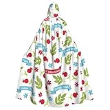 Gsjjme Rosh Hashanah Shana Tova Halloween Hooded Cloak Costumes Party Cape Cosplay Decorations For Women Men