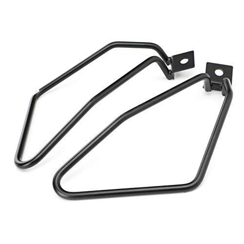Black Saddlebag Support Mounting Bracket for Sportster 883 Fat bob FXDF Dyna BK miniatura 5