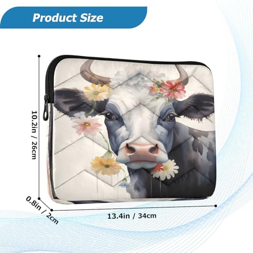 Funda para Portátil Floral Cows 13-14 Pulgadas Resistente Agua miniatura 3