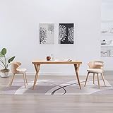Nqyjm - Silla de cocina, sillas de comedor, juego de 2 cremas, madera curvada y piel sintética, para comedor, dormitorio, oficina, modelo 1