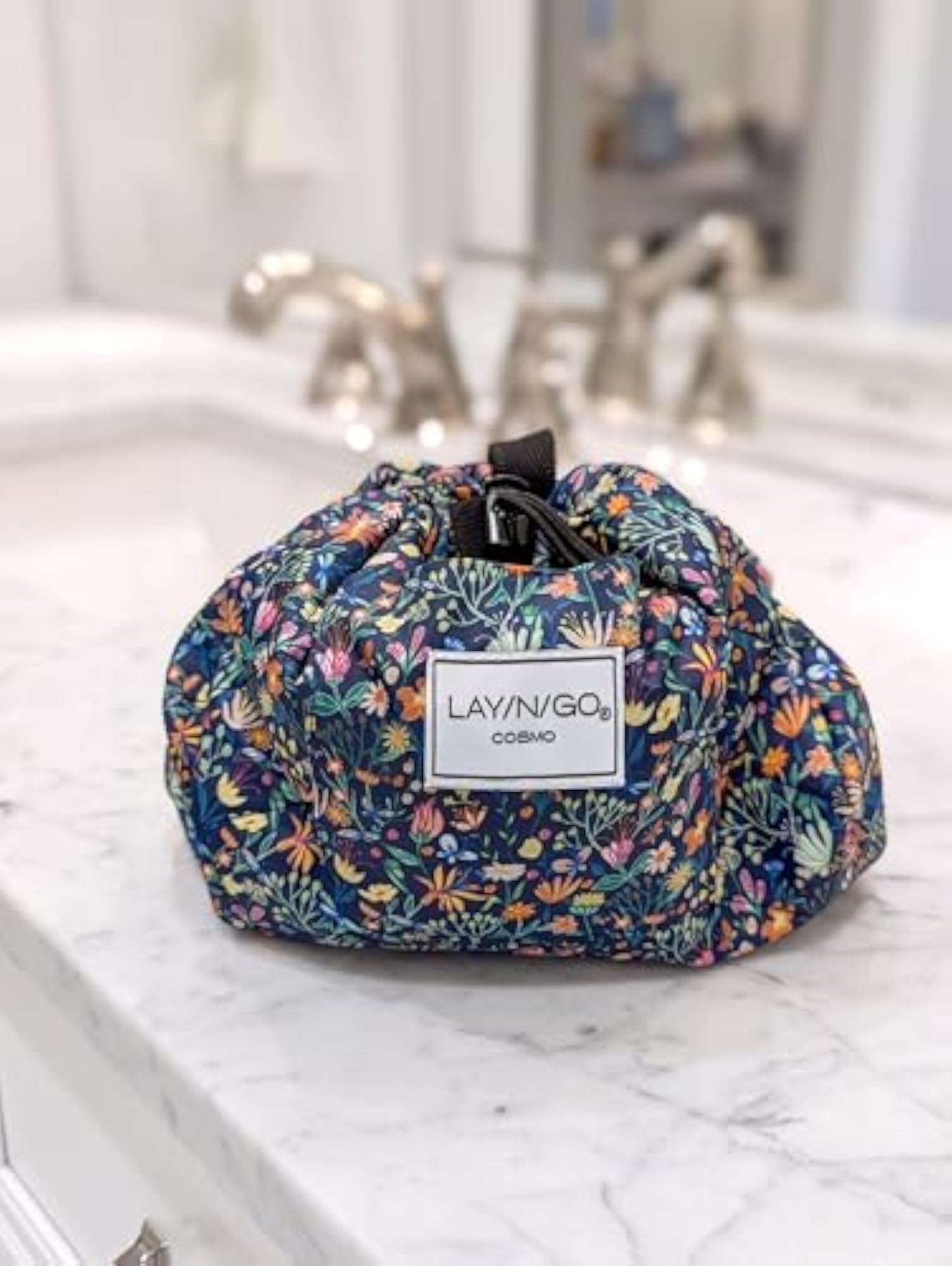 Butterfly Drawstring Cosmetic Pouch & Makeup Bag Organizer
