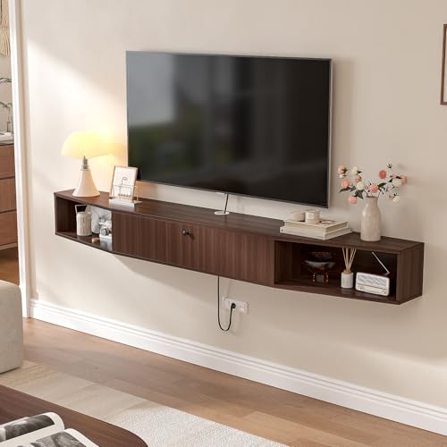 FloatiCasa Floating TV Stand, 55IN Wall Mounted TV Cabinet,Floating Entertainment