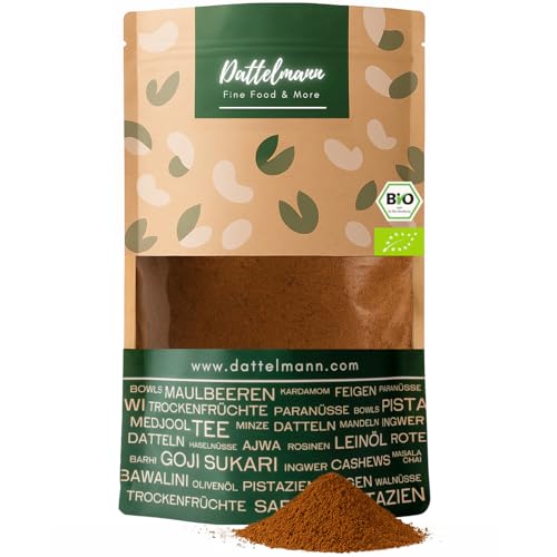 DATTELMANN® - Bio Rohkakao Pulver 500g - Ungesüßt & Naturbelassen - Premium Roh Kakaobohnen