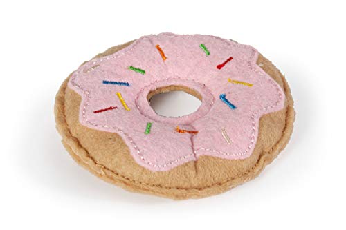 Karlie Katze Donut - Katzenspielzeug - Textil - Pink - 7,5x7,5x1,5 cm
