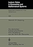 Die elementare Katastrophentheorie: Eine Darstellung aus der Sicht der Ökonomie (Lecture Notes in Economics and Mathematical Systems, 195, Band 195)