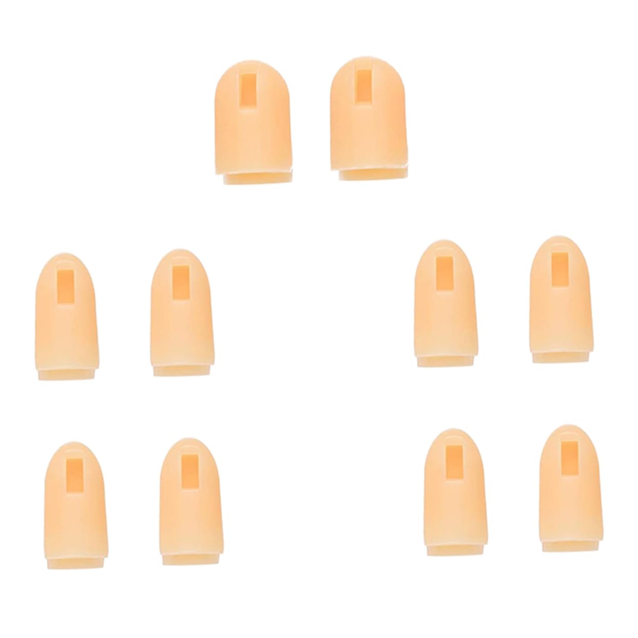 Happyyami Manicure Fingertips Set 10pcs Fake Fingers Nail Art Covers Nail Art Finger Protectors Silicone