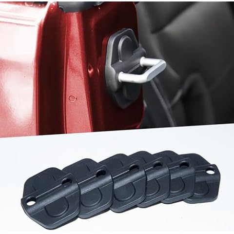 INSAUTO Door Lock Decoration Cover Custom fit for 2018-2024 2025 Jeep Wrangler JL JLU 4XE Sahara Sports Rubicon Gladiator JT Door Lock Cover Parts Accessories Black (4Door) (Pack of 6) Cover