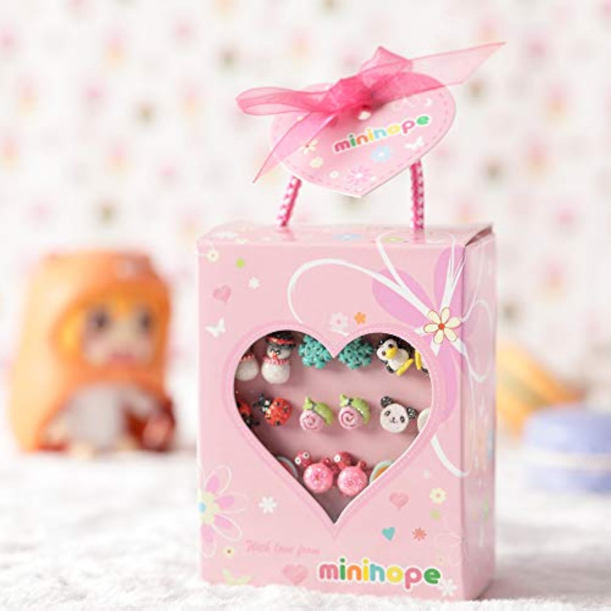 Cute Animal Unicorn Donut Stud Earrings for Girls, Polymer Clay