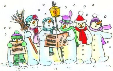 Art Stamps Debby Faulkner-Stevens Snowman Choir Stamp,