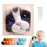 Idéal pour les débutants : ce kit de feutre de laine, qui comprend un modèle de chat en feutre et tous les outils nécessaires, est le point d'entrée idéal pour créer votre propre ami miaulateur.