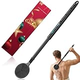 Back Scrubber for Shower, 24in Adjustable Handle Body Brush, Double Sided Shower Brush for Shower Exfoliating and Massage Can Produce Rich Foam, Long Handle Back Scrubber for Men （Circular）
