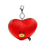 BT21 Official Merchandise by Line Friends - TATA Character Plush Doll Face Keychain Ring with Mirror Handbag Accessories
