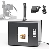 ◪【Amplia aplicación】Iluminación profesional y soporte de fijación de cámara desmontable, para tomar fotos increíbles de sus joyas. La mini caja de luz para fotografía se utiliza ampliamente en exposiciones, eventos, fiestas, bodas, presentaciones fotográficas y para la exhibición de diversos productos como joyas, relojes y objetos de colección. (Cámara no incluida en el paquete).
