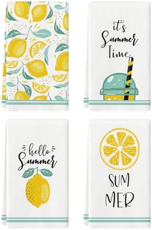 Artoid Mode It's Summer Time Lemons Kitchen Dish Towels, 18 x 26 ...