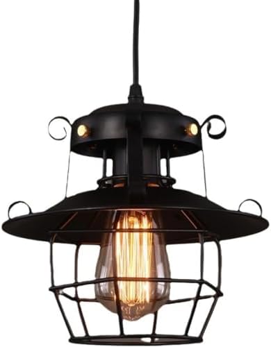 Lustre Vintage Industriel Noir E27, Suspension Luminaire Ø23cm,La...