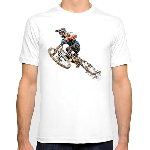 T-shirt VTT downhill pour homme résolvant le manque de style cycliste casual