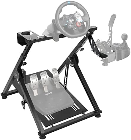 Marada Racing Wheel Stand X Body Appropriate for G29 G920 T300RS T150 New Improve Racing Simulator Steering Wheel Stand Foldable & Adjustable Wheel, Shifter,Pedals and Handbrake NOT Included