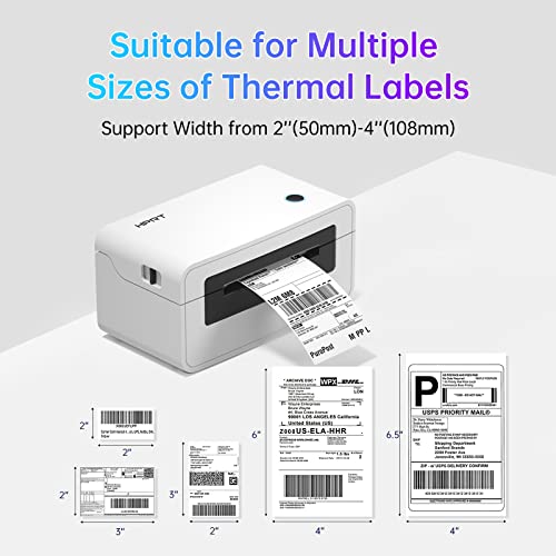 Image of HPRT Shipping Label Printer 4x6- N41 Thermal Printer, Barcode Printer for Shipping Packages, 125mm /s High-Speed Thermal Printer for Windows & MAC, Compatible with India Post DHL,Amazon