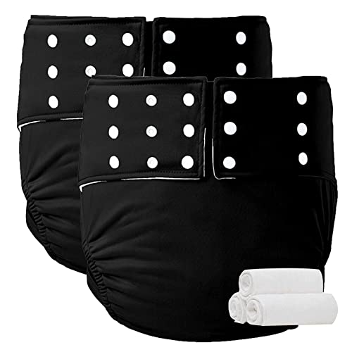 LZH FILTER 2 Piezas Pañal de Tela para Adultos Lavable Ajustable Pañal Pantalones para pañales para Incontinencia de Ancianos