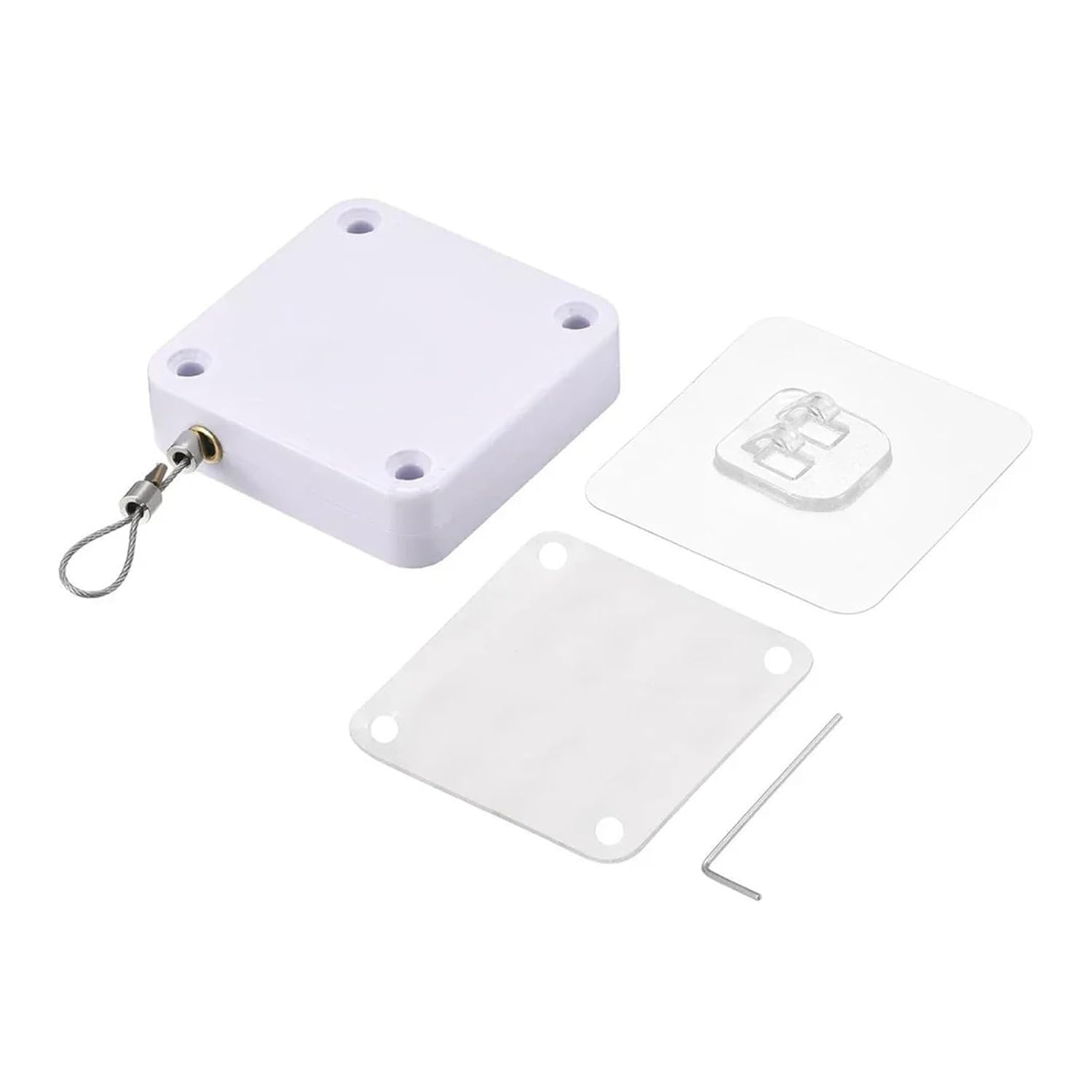 Automatic Door Closer 1200g Steel Wire Rope Retractable Automatic Recovery Coil(Black)