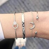 ShFhhwrl Main Bracelet Femme Bijoux Mode Féminine Cristal Géométrique Chaîne Bracelet en Or Ensemble Bohème Vintage Bracelets Bra