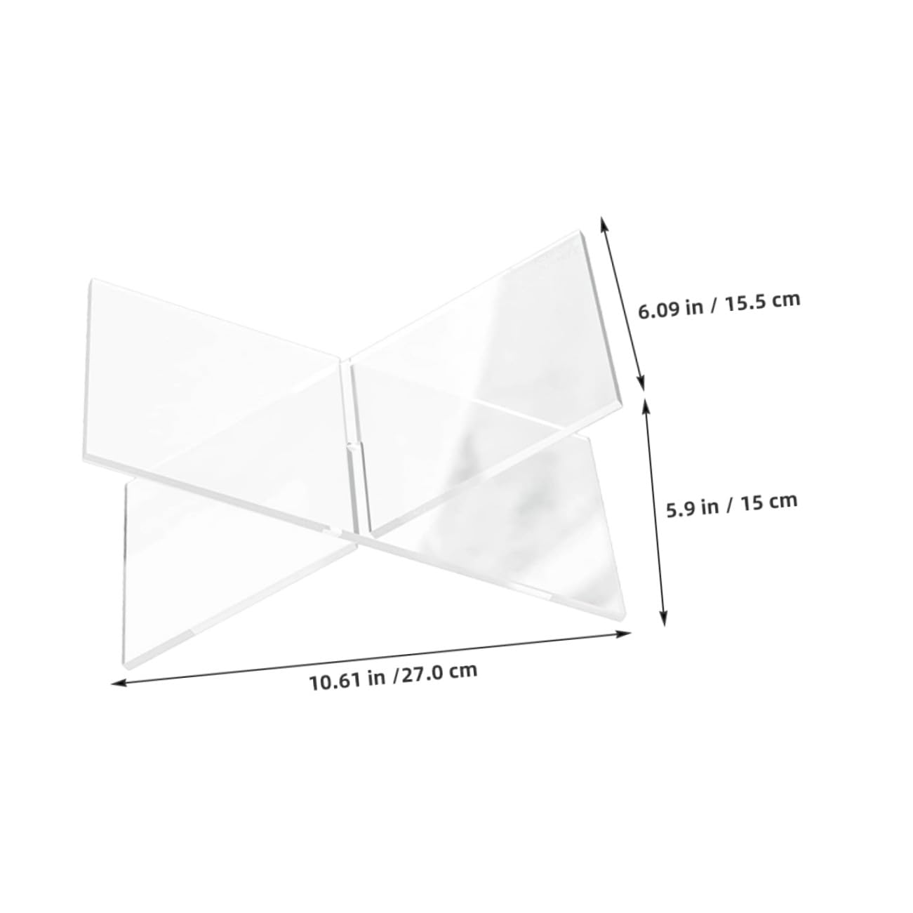 HOMSFOU 2sets Leggio per Libri in Acrilico Trasparente e Nero Supporto per Esposizione di Libri Espositore di Cucina Leggio per Lettura da Scrivania o Tavolino