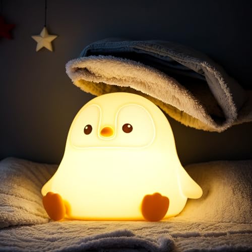 Veilleuse bébé pingouin tactile le cadeau de naissance idéal pour chambre d'enfant - 5
