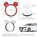 Augeny Bling Car Engine Start Button Cover, Rhinestone Key Ignition Knob Ring, Sparkling Push to Start Button Sticker for Women, Universal Car Accessories for Interior Decoration (1PC, Red)