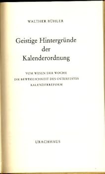 Hardcover Geistige Hintergründe der Kalenderordnung [German] Book