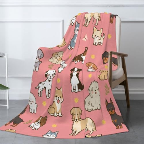 Cute Puppy Dog Throw Blanket Cozy Fluffy Plush Blanket Soft Flannel Throw Blanket for Kids Men Women Gift Sofa Bed Couch 50"x40" by Zminciu - Used condition - US$15.07