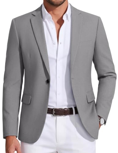 Image of COOFANDY Mens Sport Coat Casual Blazer One Button Business Suit Jacket