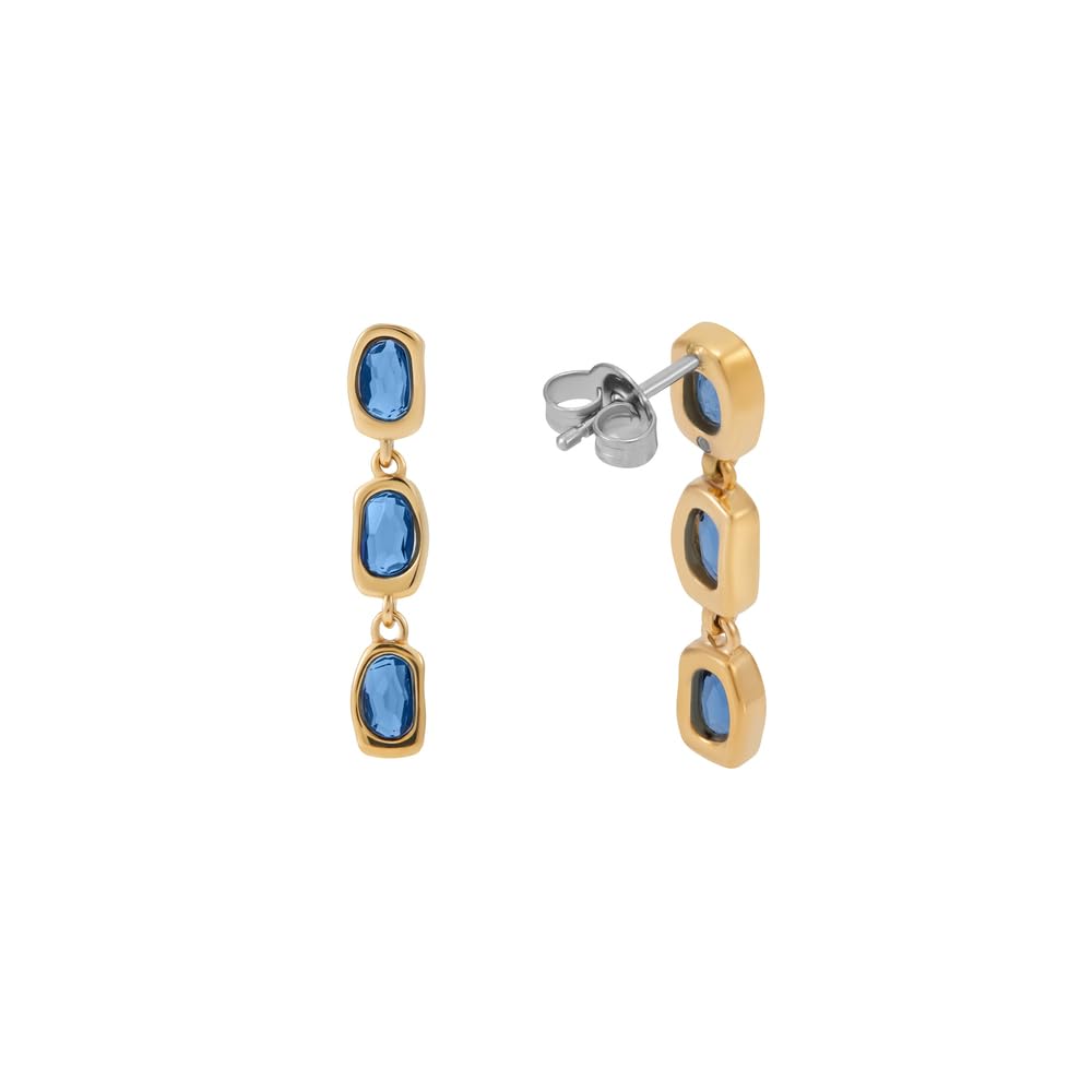 Skagen Women's Stainless Steel Push Back Earrings Haselnuss,Length: 10MM, Height: 9.7MM