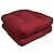 Sweet Home Collection Patio Cushions Outdoor Chair Pads Premium Comfortable Thick Fiber Fill Tufted 19" x 19" Seat Cover, 2 Count (Pack of 1), Red